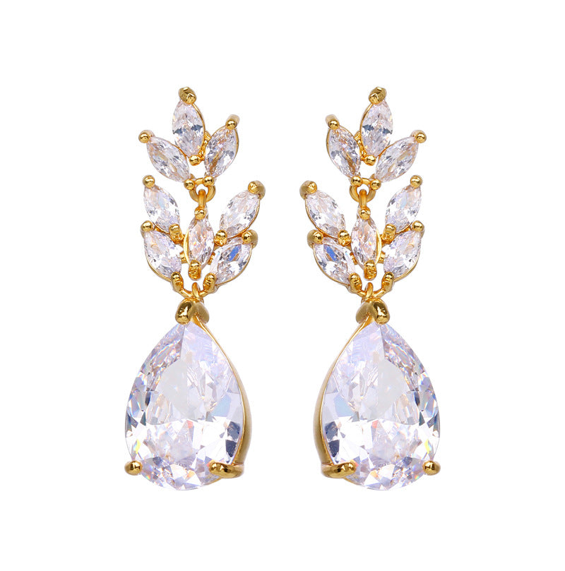 Bohemian Long Zircon Drop Earrings For Women