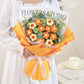 Ladies' 12-pc Knitted Wool Puff Flower Eternal Life Bouquet FINISHED PRODUCT