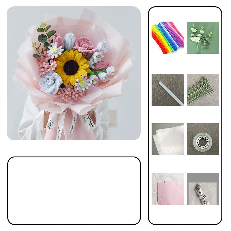 DIY Twist Stick Creative Sunflower Bouquet Homemade Material Pack