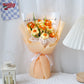 Finished Artificial Flower Wool Flowers Knitted Puff Bouquet Handbag