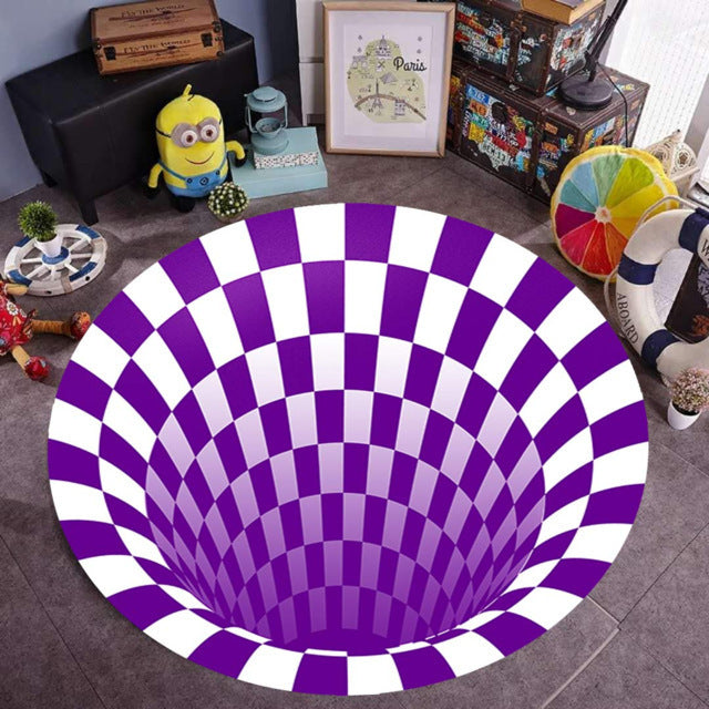 3D Vortex Illusion Carpet Funny Optical Floor Mat Gift for girlfriend for mother mom mum dad father brother boyfriend lover sister best friend housewarming new marriage neighbor surprise special unique