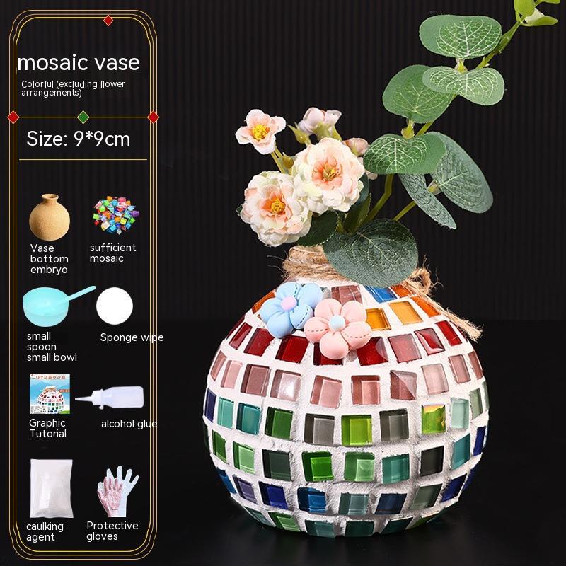 DIY Mosaic Vase Handmade Material Kit (25 Options)