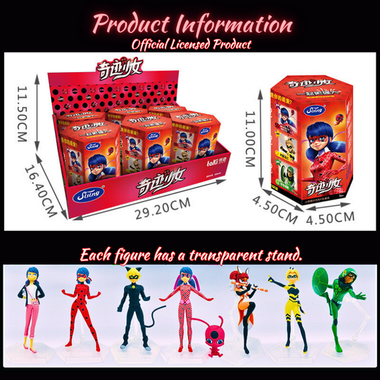 Miraculous Ladybug & Cat Noir Blind Box Queen Bee Reno Rouge Carapace Marinette Aquo bug ladybug Tikki Official Licensed toy model action figures superhero figure