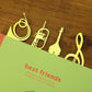 8 pieces of exquisite musical instruments / note bookmarks