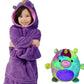 cartoon pillow (transform into kid hoodie) violet