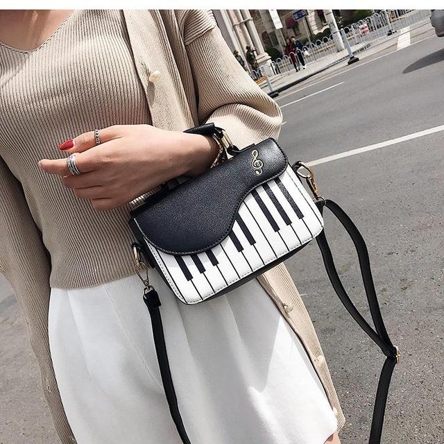 piano keyboard-shaped bag for music lovers