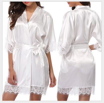 cozy satin plus size pajamas robe