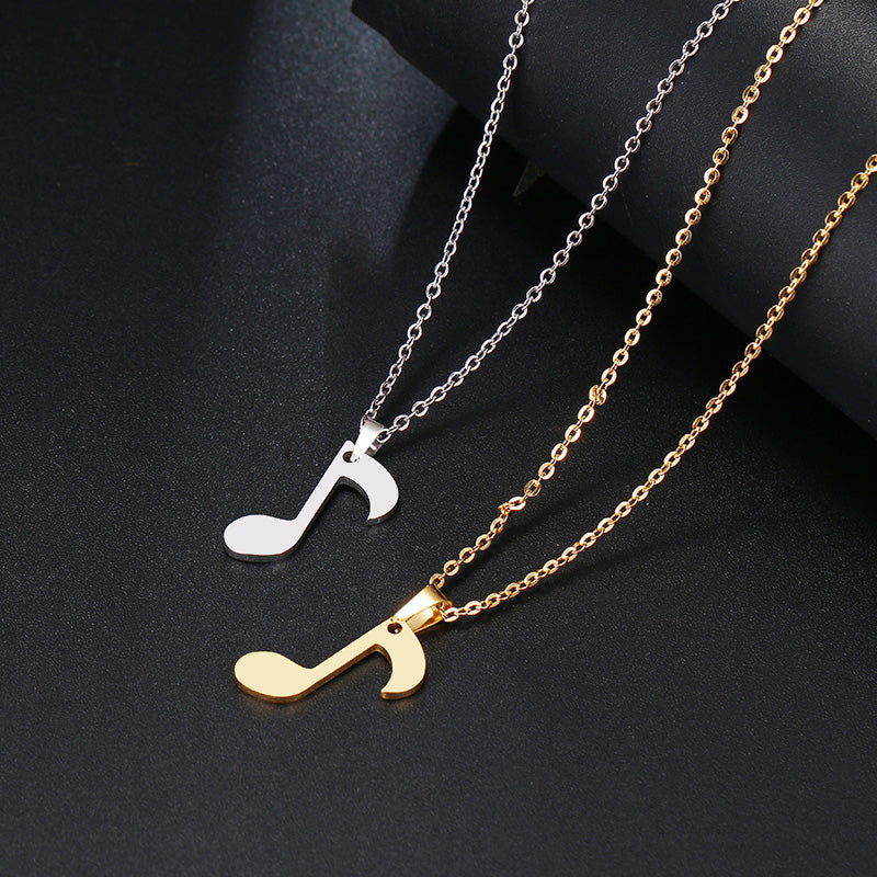 music note quaver pendant necklace