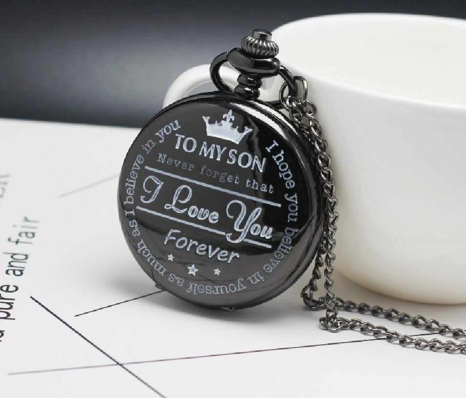 "to my dad" vintage quartz pocket watch