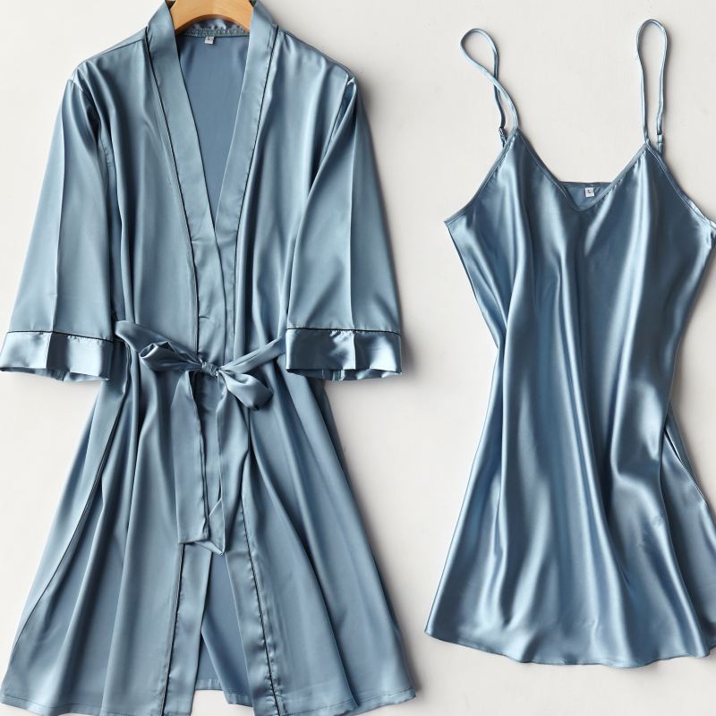 two-piece suspender nightgown pajamas