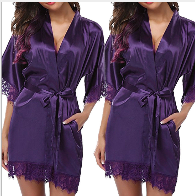 cozy satin plus size pajamas robe