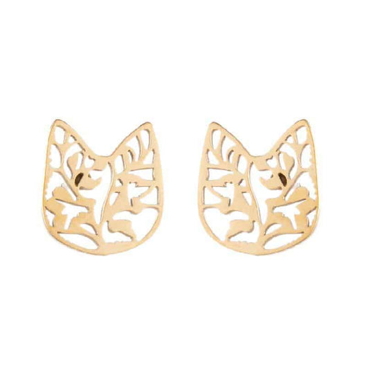 wide range of stainless steel stud earrings gold leaf