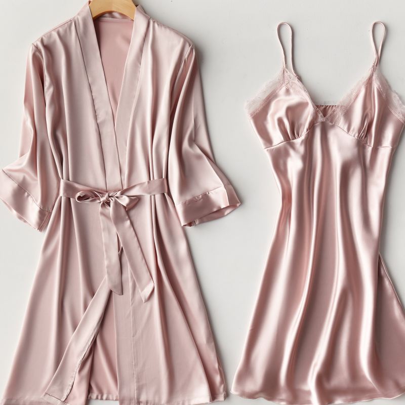 two-piece suspender nightgown pajamas