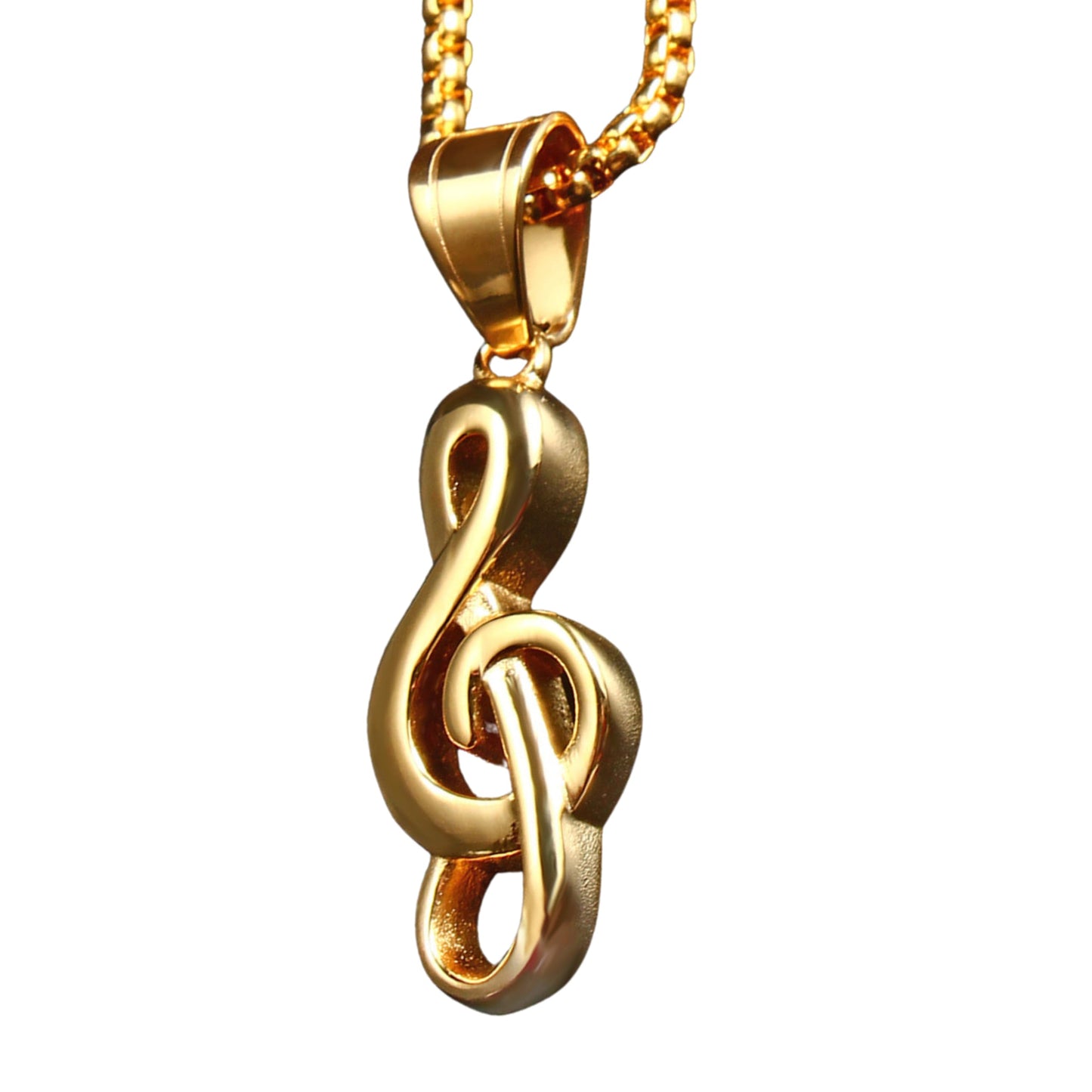 Music Note Stainless Steel Necklace for Men/Women/Music Lovers