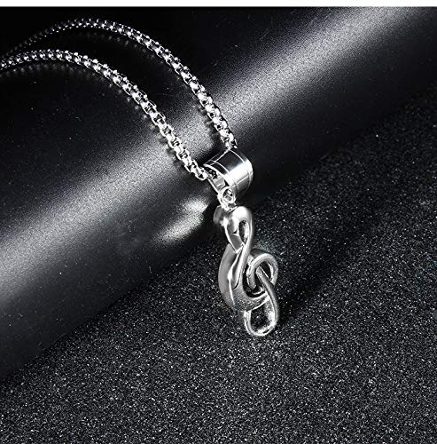 Music Note Stainless Steel Necklace for Men/Women/Music Lovers