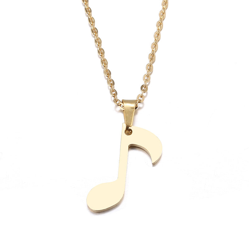 music note quaver pendant necklace