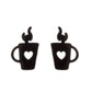 wide range of stainless steel stud earrings black cup