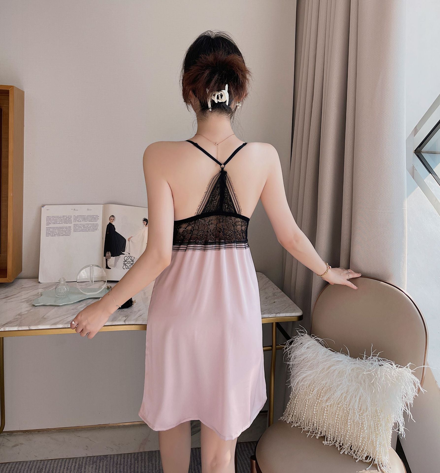 2022 high-quality sexy 2 pcs nightgown & robe set