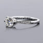 sparkling head & shoulders with heart-shape prongs s925 1ct moissanite diamond ring with cert. (box included)
