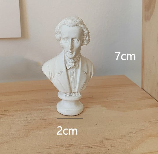 musical composer mini plaster statue chopin