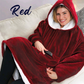 fleece warm hooded lazy pullover for both outdoor & indoor red $39.99
