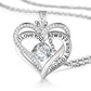 interlocking crystal heart birthstone necklace april