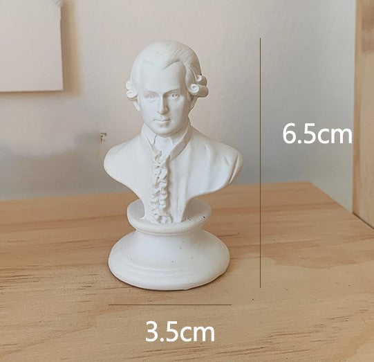 musical composer mini plaster statue mozart