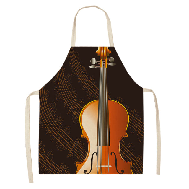 cotton linen musical kitchen apron 19