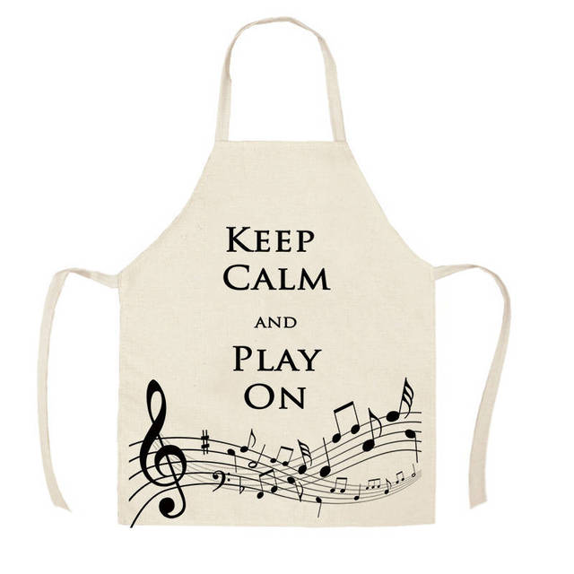 cotton linen music-theme kitchen aprons